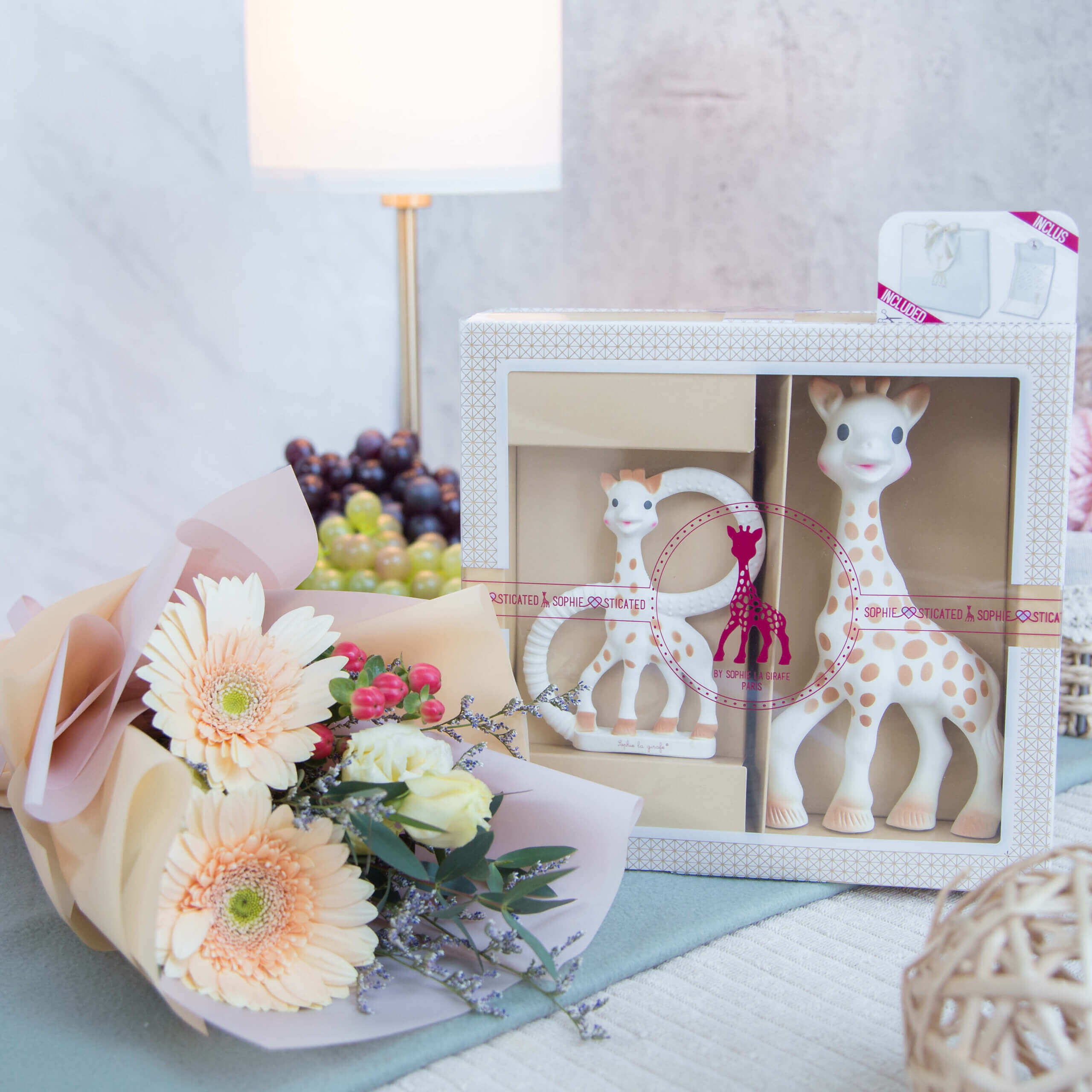Plush Bunny Baby Girl Organic Gift Box - Luxury Baby Gifts - SIMONTEA